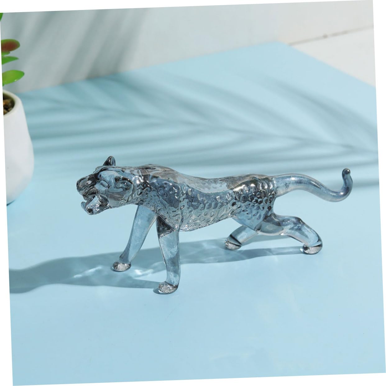 Amazon.co.jp: FUTUREORYY クリスタル製ヒョウの 細工された動物の造形